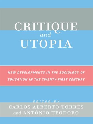 cover image of Critique and Utopia